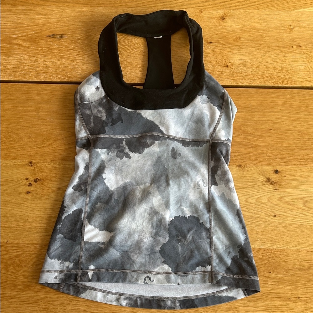 Lululemon Athletica Black and Gray Tank Top